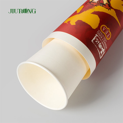 16oz βιοδιασπάσιμο ζαρωμένο φλυτζάνι εγγράφου κυματισμών με το καπάκι PLA