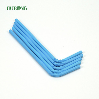Βιοδιασπώμενο χαρτί Bendy Drinking Straws Μπλε ρίγες κατηγορίας τροφίμων