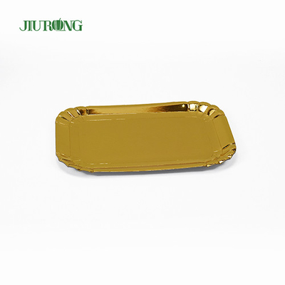 340*450*20mm βιοδιασπώμενα πιάτα μιας χρήσης χρυσά φιλικά προς το περιβάλλον χάρτινα πιάτα