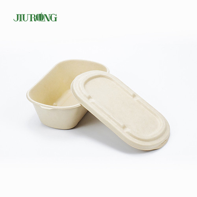 Βιοδιασπώμενο Takeaway Sugarcane Food Container 650ml Λαδόχαρτο