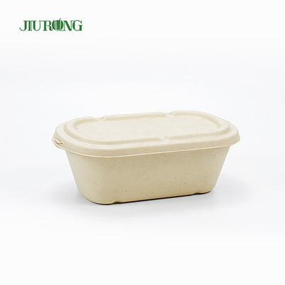 Βιοδιασπώμενο Takeaway Sugarcane Food Container 650ml Λαδόχαρτο