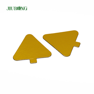 Παιδικά DIY Triangle Mini Cake Board χρυσό 93*88mm Χαρτί Food Grade Foil