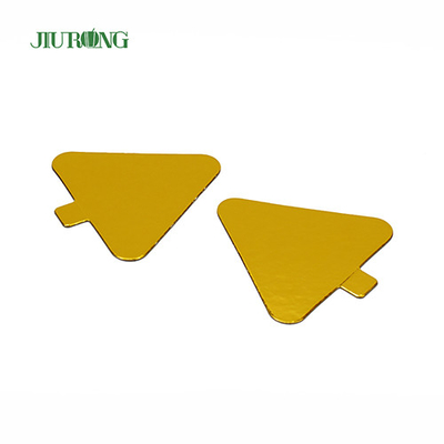 Παιδικά DIY Triangle Mini Cake Board χρυσό 93*88mm Χαρτί Food Grade Foil