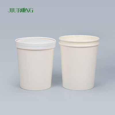 Οικιακό λευκό βιοδιασπώμενο χάρτινο μπολ 8 OZ Αδιάβροχο προσαρμοσμένο λογότυπο