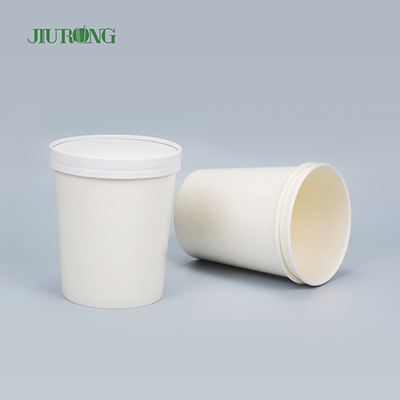 Οικιακό λευκό βιοδιασπώμενο χάρτινο μπολ 8 OZ Αδιάβροχο προσαρμοσμένο λογότυπο