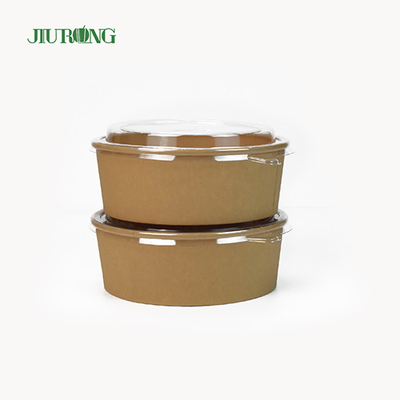 Καπάκι PET Βιοδιασπώμενο χάρτινο μπολ Custom 750cc Food Grade Αδιάβροχο