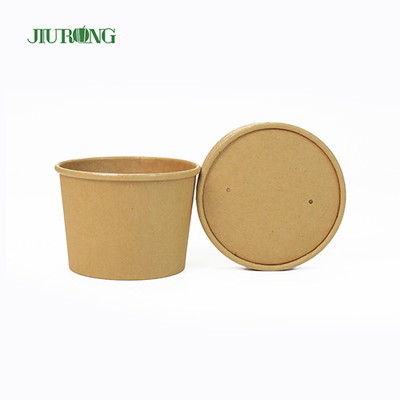 Χάρτινα δοχεία σαλάτας με επικάλυψη UV 26OZ Χάρτινα μπολ μιας χρήσης για ζεστό φαγητό