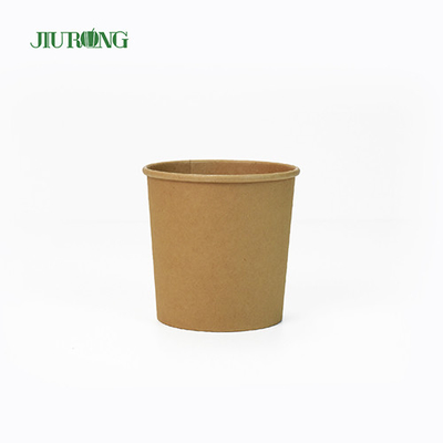 Βιοδιασπώμενα χάρτινα μπολ μιας χρήσης Kraft 26 OZ UV επίστρωση για σαλάτα