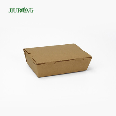 Takeaway Kraft Βιοδιασπώμενο χάρτινο δοχείο μιας χρήσης 2100ml Προσαρμοσμένο μέγεθος