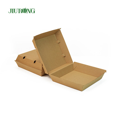 F flute Eco Friendly Takeaway Containers 700ml καφέ χάρτινο καράβι τροφίμων