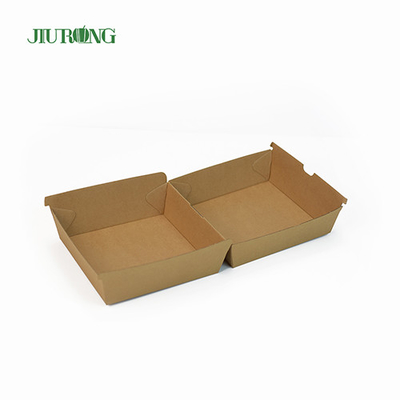 Single Tongue Eco Friendly Takeaway Συσκευασία Ανακυκλωμένο χαρτί Kraft 1600ml