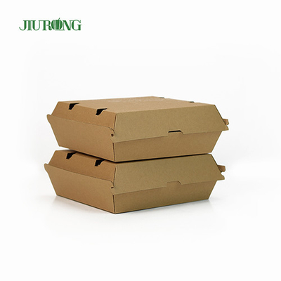Single Tongue Eco Friendly Takeaway Συσκευασία Ανακυκλωμένο χαρτί Kraft 1600ml