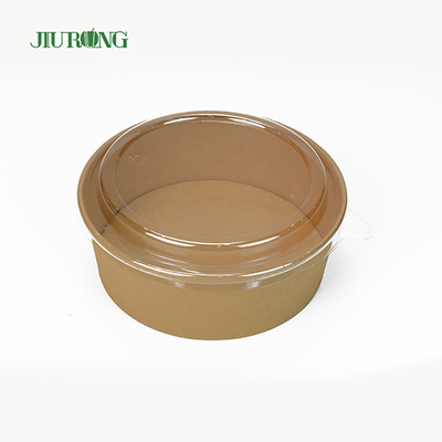 Καπάκι PET Βιοδιασπώμενο χάρτινο μπολ Custom 750cc Food Grade Αδιάβροχο