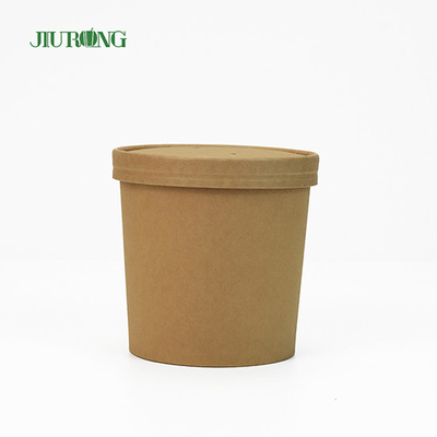 16 OZ Επιτραπέζια σκεύη Χάρτινο Κύπελλο Μπολ Βιοδιασπώμενα μικρά χάρτινα μπολ με καπάκι